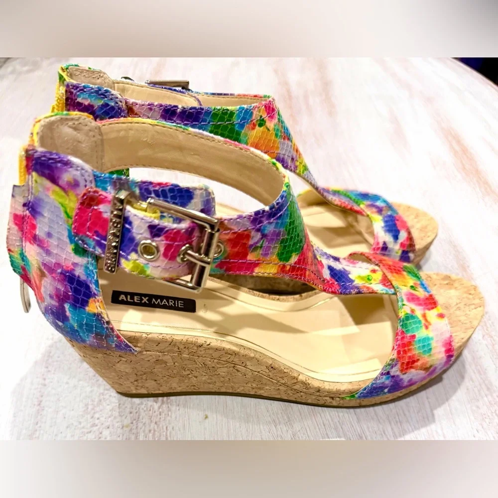 🌸Alex Marie Colorful Wedge Sandals🌸